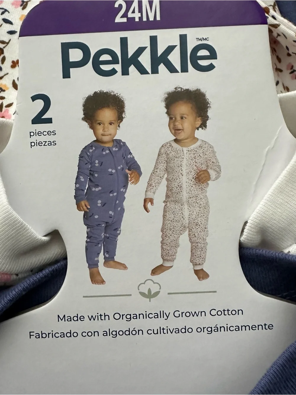 Pekkle NWT 2-pieces set Zip-Front Sleepers 100% Organic Cotton - Size 24M